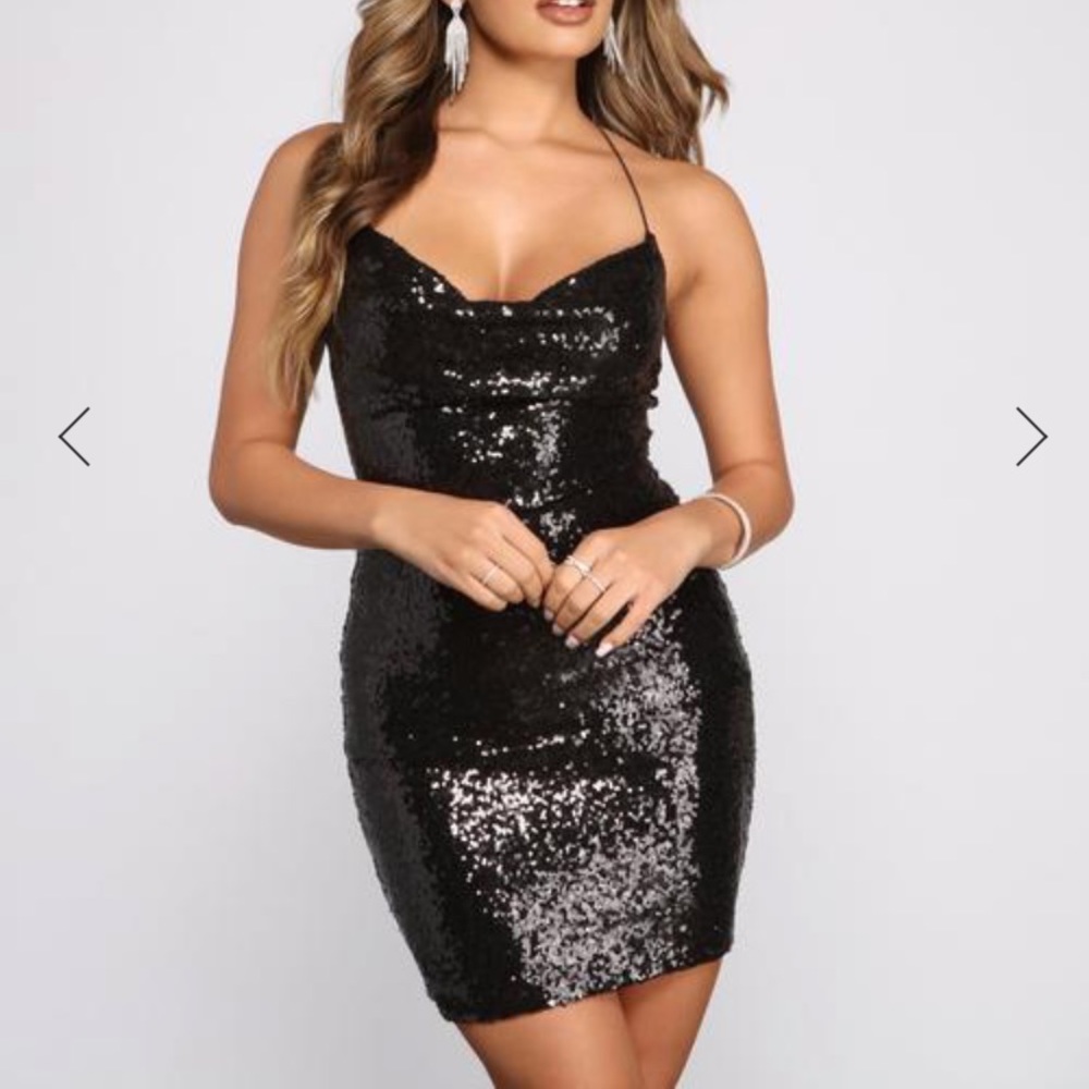 PURPLE sequin dress